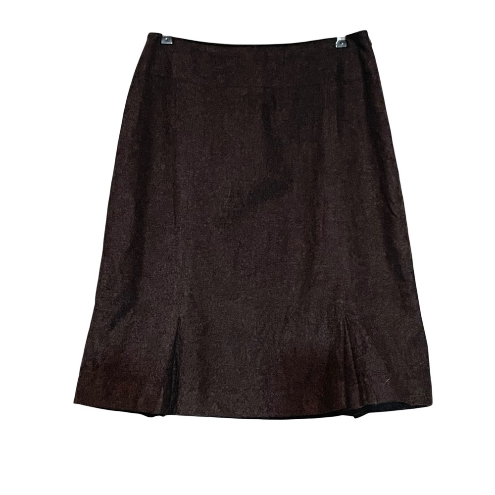 Banana Republic Grey Wool Blend A-Line Skirt Size 6 French Girl Minimalist